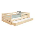 Produktbild: Ehrenkind® Kinderbett Sona mit Bettkasten aus massivem Kiefernholz Natur 90x200 cm