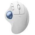 Produktbild: Logitech Ergo Series ERGO M575S - Trackball - ergonomisch - optisch - 5 Tasten - kabellos - Bluetooth, 2.4 GHz - Logitech Logi Bolt USB-Receiver - ... - Blau/Weiß