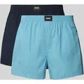 Produktbild: BOSS Regular Fit Trunks in Premiumqualität im 2er-Pack in Aqua, Größe L