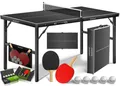 Produktbild: KESSER Mini-Tischtennisplatte Tischtennis Set, klappbarer Tischtennistisch (mit Netz, 2x Tischtennisschläger, 5x Tischtennisbälle & Zubehör-Tasche), In- & Outdoor geeignet