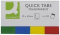 Produktbild: Q-Connect Marker Haftmarker Transparent - 25 x 45 mm, 4 x 40 Streifen