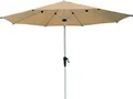 Produktbild: knickbarer Alu Sonnenschirm 3m - anndora Farbe dark natural - 8 Streben - Kurbelmechanismus - Dark Natural