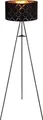 Produktbild: LED Stehleuchte, Textil, schwarz-gold, Stativ Gestell, H 149cm