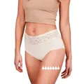 Produktbild: Taynie Periodenslip Deluxe ultra - Periodenunterwäsche sehr starke Blutung - Damen (1-St., 1er-Pack) Auslaufsichere Periodenunterwäsche / Periodenslip aus Bio Baumwolle beige|goldfarben 44/2XL
