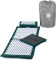 Produktbild: Bodhi VITAL Akupressurmatte XL Deluxe-Set Spiky | Massagematte im Set mit Nadelkissen, Fußmatte & Tasche | Selbstmassage für zu Hause | Fakirmatte gegen Nacken & Rückenschmerzen | petrol