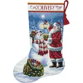 Produktbild: Dimensions Gold: Counted Cross Stitch Stocking: Holiday Glow, 41cm, 70-08952
