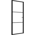 Produktbild: vidaXL Innentür ESG Glas und Aluminium 83x201,5 cm Schwarz 151199