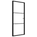 Produktbild: Innentür ESG Glas Und Aluminium 83x201,5 Cm Schwarz