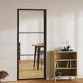 Produktbild: Innenür 83x201,5 cm ESG -Glas und Aluminiumschwarz