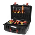 Produktbild: Wiha Werkzeugkoffer für Elektroinstallation (45530), Set für Profi & Azubi 18-teilig VDE