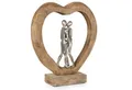 Produktbild: Moritz Skulptur Skulptur Liebespaar im Herzen 32x9x35cm, Holz, Tischdeko, Fensterdeko, Wanddeko, Holzdeko, Weihnachtsdeko