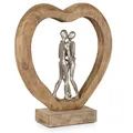 Produktbild: Skulptur Figur 32x9x35 cm Hochzeit Liebespaar Herz Verliebt sein in Love Liebe