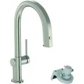 Produktbild: hansgrohe Aqittura M91 Küchenmischer, Filtersystem 210, ausziehbar bis 50cm, 1jet, 76803800, Farbe: Edelstahl gebürstet