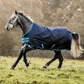 Produktbild: Horseware Amigo Bravo 12 50g Turnout Regendecke Navy/Turquoise, Deckengröße:145 cm / 6´6
