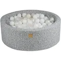 Produktbild: MeowBaby Bällebad, Hellgrau, Transparent, Weiß, Perlmutt, Textil, 90x30x90 cm, Spielzeug, Kinderspielzeug, Bällebad