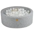 Produktbild: Bällebad Boucle Spielpool Kinderpool  Bällepool Spielbereich grau meliert