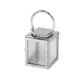Produktbild: Fink Kerzenlaterne MALAGA Laterne - H.23cm x B.18cm - Edelstahl / Glas - silber (Sturmlatrerne - Windlicht), Laternen - Dekoration - Weihnachten - Wohnzimmer - Wohnaccessoire