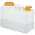 Produktbild: relaxdays Wassertank Wasserkanister mit Hahn, 15 Liter orange|weiß 19 cm x 36 cm x 29 cm