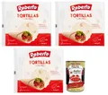 Produktbild: 3x Roberto Tortillas,Packung mit 240g, Jede Packung enthält 4 Weiße Weizentortillas + Italian Gourmet Polpa di Pomodoro 400g Dose