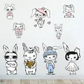 Produktbild: Sunnywall Wandsticker Wandtattoo Wandbild Baby Aufkleber Kinderzimmer Baby Wandaufkleber Spielzimmer (Hasen Rabbit Charaktere)