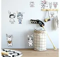 Produktbild: Sunnywall Wandtattoo Cool Rabbit - coole Hasen - Wandtattoo – Kinderzimmer Wandaufkleber (6 St), konturgeschnitten