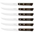 Produktbild: Tramontina STEAK-/PIZZA Messer, 6 Stück, Edelstahl, Holzgriff FSC, spülmaschinenfest