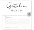 Produktbild: Things of Happiness Geschäftspapier 50 Blanko Gutscheine zum Ausfüllen, Gutscheinkarten, Geschenkgutschein für Nagelstudio, Friseur, Massage, Kosmetik