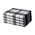 Produktbild: Hometex Premium Textiles 4er Set Geschirrtücher Grubentücher | Oeko-TEX®Standard 100 - aus 100% Baumwolle | Extra saugfähig und schnell trocknend | 50 x 70 cm Schwarz