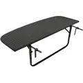 Produktbild: Balkonhängetisch 120x40cm, Metall + Polyrattan Schwarz