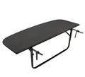 Produktbild: DEGAMO Balkonhängetisch SEVILLA (1-St), 120x40cm, Metall + Polyrattan schwarz, klappbar