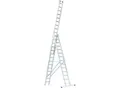 Produktbild: Alu-Vielzweckleiter 3 x 14 Sprossen, mit Trigon-Traverse