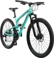 Produktbild: BIKESTAR Vollgefedert Aluminium Mountainbike 27.5 Zoll, 21 Gang Shimano Schaltung mit Scheibenbremse | 16,5 Zoll Rahmen Fully MTB Erwachsenen- und Jugendfahrrad | Mint