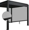 Produktbild: Juskys Seitenwand 3 m für Lamellendach Tahiti - Aluminium & Stoff - Anthrazit
