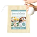 Produktbild: Käsetuch – 1 Packung 35 x 25cm Ungebleichter Passiertuchmit Kordelzug – Wasch...