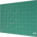 Produktbild: ACROPAQ Schneidematte A2 - Selbstheilend, A2 60 x 45 cm, 5 Lagen Schutz für Ihre Möbel, mit beidseitigen Gittern und Winkelmarkierungen - Bastelunterlage, Schneideunterlage, Cutting mat