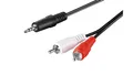 Produktbild: Kabel przejściowy audio AUX, wtyk jack 3,5 mm na wtyk cinch stereo, CU - Długość