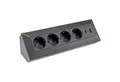 Produktbild: ChiliTec CHILITEC Steckdosenblock 23790, 4-fach, USB-A+C, 250V/16A, schwarz Mehrfachsteckdose
