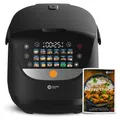 Produktbild: Balter Reiskocher, Multikocher 4L mit 18 Programmen & Warmhaltefunktion, Dampfgarer, Touch-Bedienfeld, Fuzzy-Logic, Premium-Topf, Klein, Schwarz