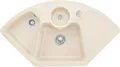 Produktbild: V&B Eckspüle Solo Eck m Abl.garn, Exzenter, ivory CeramicPlus