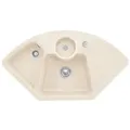 Produktbild: Villeroy und Boch Solo Eck Eckspüle 670802FU Ablaufgarnitur, Exzenterbetätigung, Resteschale, Ivory