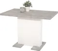 Produktbild: Esstisch Britt - Nachbildung Beton-Optik - ausziehbare Tischplatte - Säulengestell - Maß 110-150x70cm