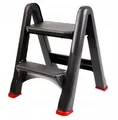 Produktbild: Leiter, Treppe, Praktischer Klapphocker in Schwarz und Rot von Curver 155160