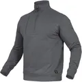 Produktbild: Leibwächter Flex-Line Arbeits Troyer Herren Arbeitspullover mit Reißverschluss – Grau – Gr. M – Half Zip Pullover mit Stehkragen – Baumwolle/Polyester 290g/m²