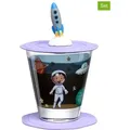 Produktbild: LEONARDO 3tlg. Kinder-Trinkset ''Weltall'' in Lila - (H)10 x Ø 10,8 cm