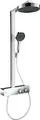 Produktbild: hansgrohe Rainfinity - wassersparendes Duschsystem (EcoSmart) mit Thermostat, Regendusche mit Armatur, Handbrause (3 Strahlarten inkl. PowderRain), Schlauch, Brausestange & Kopfbrause, Chrom, 28742000