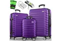 Produktbild: tillvex Trolleyset Reisekoffer Set Koffer Hartschale Trolley Kofferset Tasche, (TSA Schloss Rollkoffer S-M-L-XL, 3 tlg), Reisekoffer Set 3-TLG. + Gepäckwaage, 6X Gurte & 3X Anhänger Kofferset