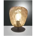 Produktbild: Fabas Luce Gisella Tischleuchte E27 1X40W Metall und geblasenes Glas Amber