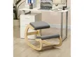 Produktbild: HOMCOM Stuhl Kniestuhl Ergonomisch, Kniestuhl aus Holz, Gesundheitsstuhl (Schreibtischstuhl, 1 St), für Homeoffice, zur Verbesserung der Körperhaltung, Grau
