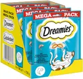 Produktbild: Dreamies Katzensnacks mit Lachsgeschmack, 4er Pack, 4x180g – Außen knusprige & innen cremige Katzenleckerlis