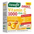 Produktbild: 🔥 Taxofit Vitamin C 1000 + Zink + D3 Direkt Granulat, 20 St PZN 18652909